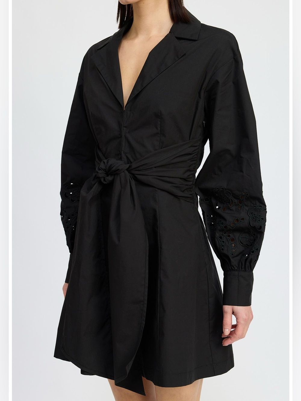 NWT Benedetta Cotton Tie-Waist Shirtdress - Picture 4 of 9